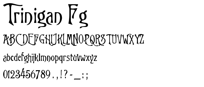 Trinigan FG font